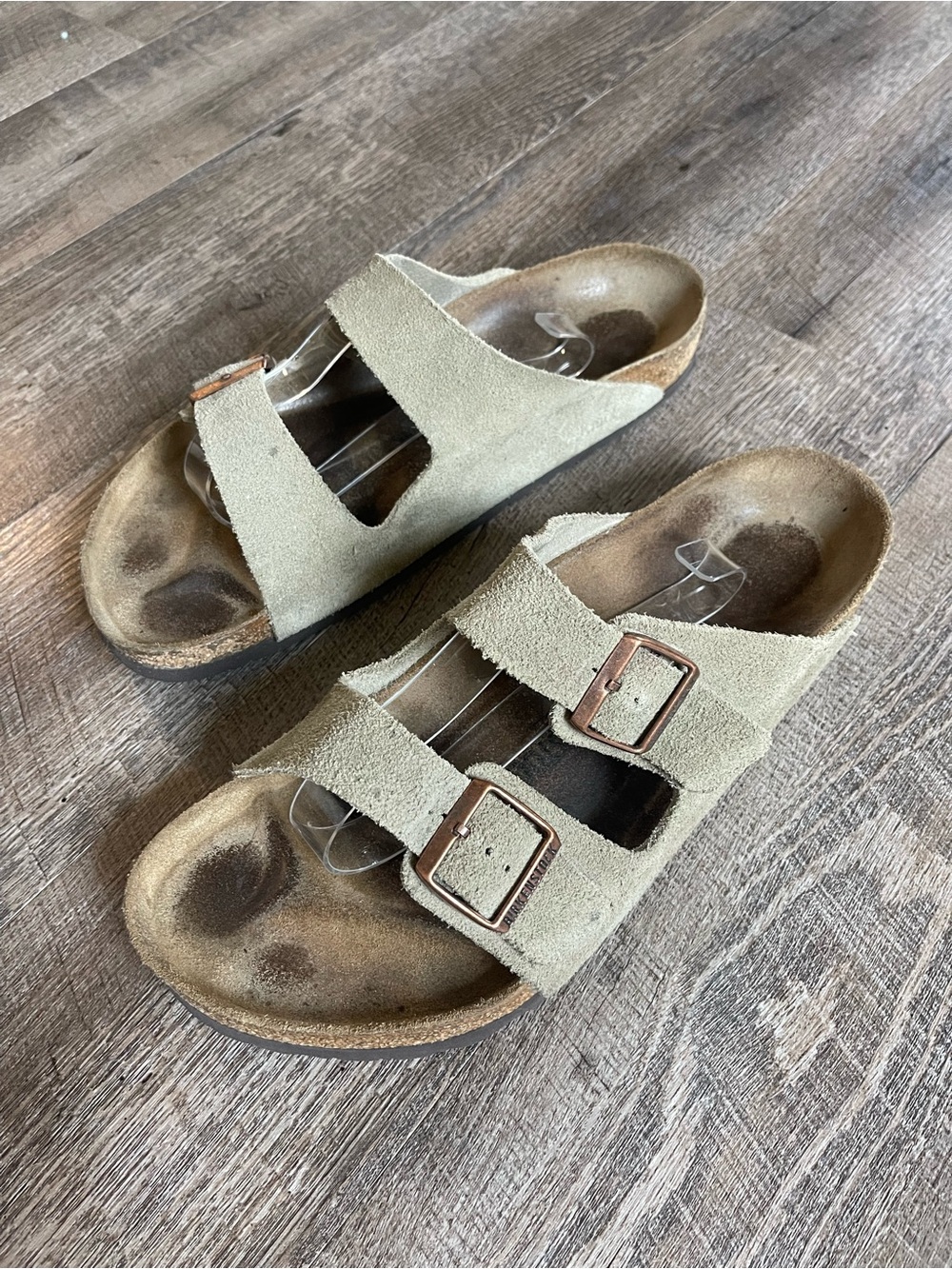 Birkenstock Arizona taupe suede sandal EU 46/ US 13